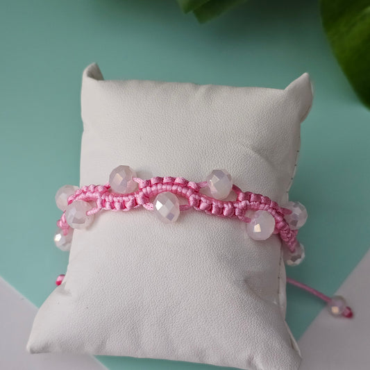 Pink Beauty Macrame Bracelet