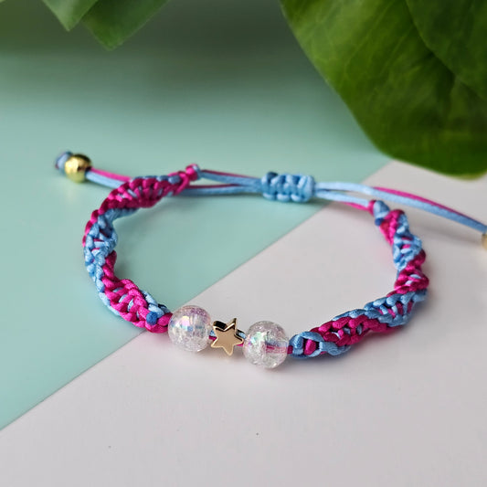 Bubblegum Macrame Bracelet